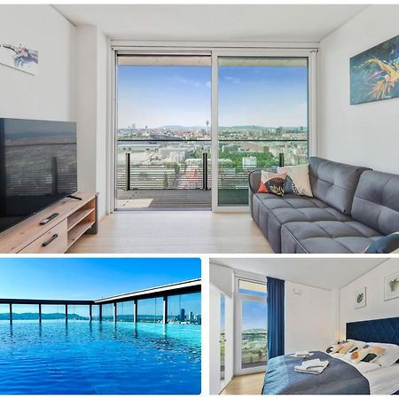 Luxury Penthouse I Rooftop Pool I Self Check-In Wiedeń Zewnętrze zdjęcie