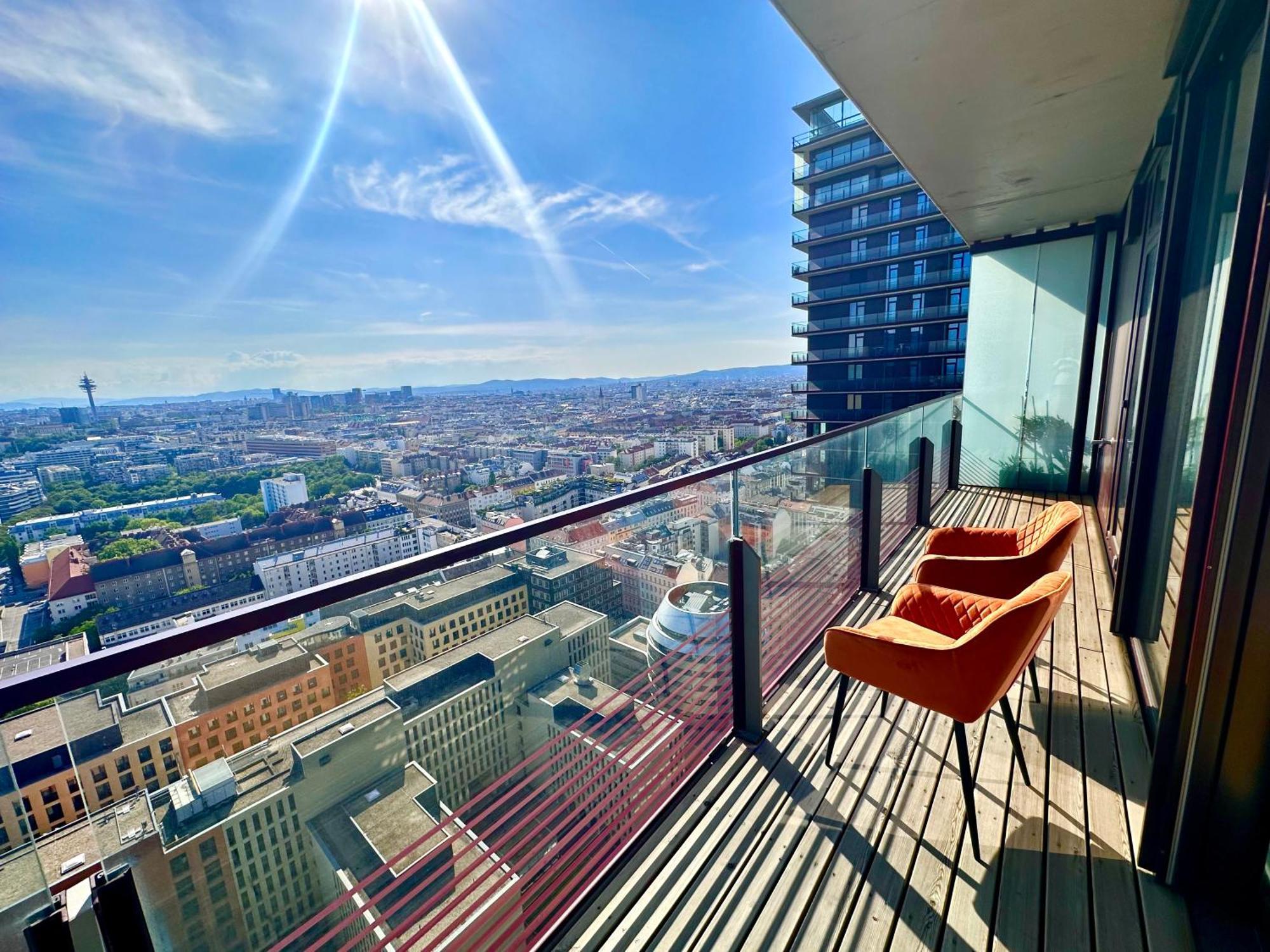 Luxury Penthouse I Rooftop Pool I Self Check-In Wiedeń Zewnętrze zdjęcie